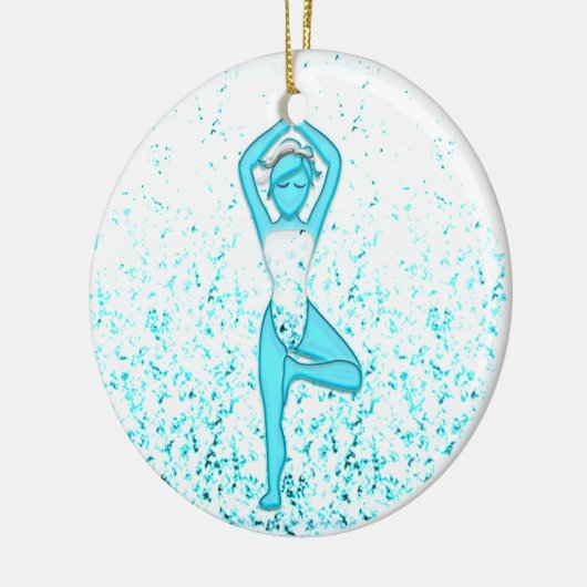 Yoga-Mädchen Keramikornament (Links)