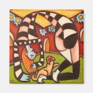 Yoga-Mädchen Magnet