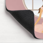 Yoga-Mädchen Mousepad (Ecke)