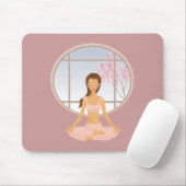 Yoga-Mädchen Mousepad (Mit Mouse)