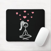 Yoga-Mädchen Mousepad (Mit Mouse)