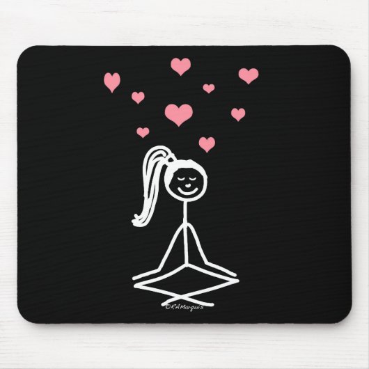 Yoga-Mädchen Mousepad (Vorne)