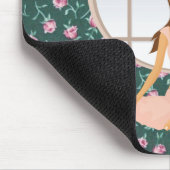 Yoga-Mädchen Mousepad (Ecke)