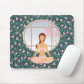 Yoga-Mädchen Mousepad (Mit Mouse)
