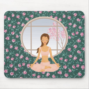 Yoga-Mädchen Mousepad