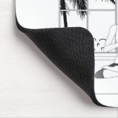 Yoga-Mädchen Mousepad (Ecke)