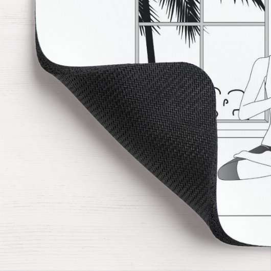 Yoga-Mädchen Mousepad (Ecke)