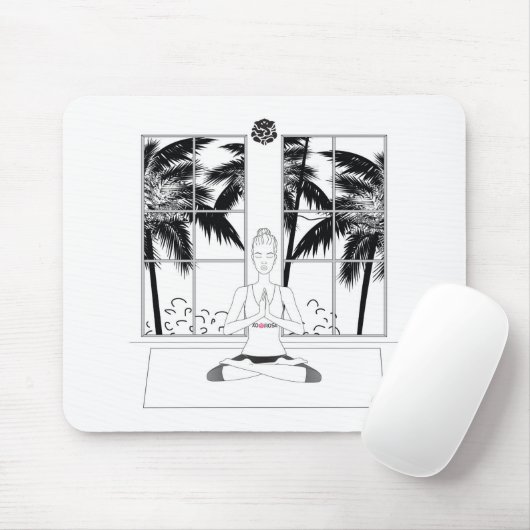 Yoga-Mädchen Mousepad (Mit Mouse)