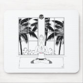 Yoga-Mädchen Mousepad (Vorne)