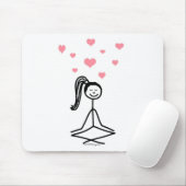 Yoga-Mädchen Mousepad (Mit Mouse)