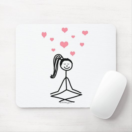 Yoga-Mädchen Mousepad (Mit Mouse)