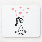 Yoga-Mädchen Mousepad (Vorne)