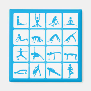 Yoga-Mädchen-Posen Magnet