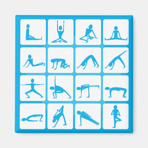 Yoga-Mädchen-Posen Magnet