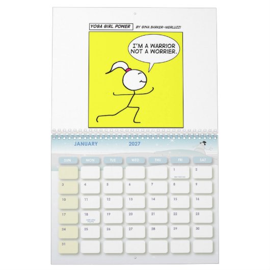 Yoga-Mädchen-Power "das ganze Jahr hindurch " Kalender (Jan 2027)