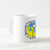 Yoga-Mädchen-Power-Logo Kaffeetasse (Vorderseite Links)