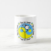 Yoga-Mädchen-Power-Logo Kaffeetasse (Mittel)