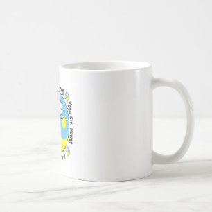 Yoga-Mädchen-Power-Logo Kaffeetasse