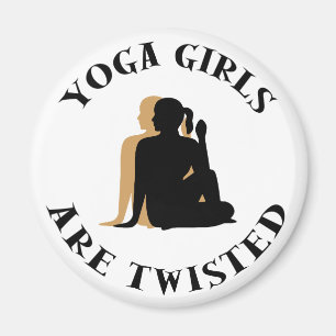 Yoga-Mädchen sind verdrehtes Geschenk Magnet