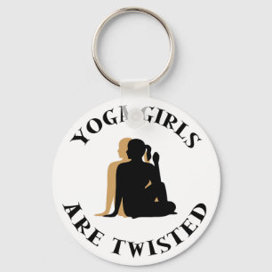Yoga-Mädchen sind verdrehtes Geschenk Schlüsselanhänger