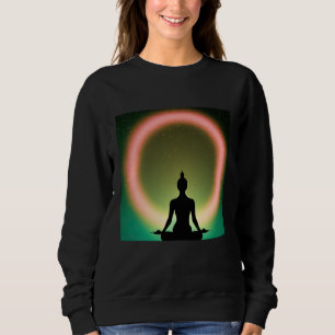 Yoga-Mädchen weibliche Sonnengruß-Meditation Chakr Sweatshirt