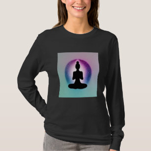 Yoga-Mädchen weibliche Sonnengruß-Meditation Chakr T-Shirt