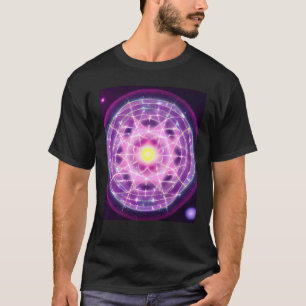 Yoga-Mädchen weibliche Sonnengruß-Meditation Chakr T-Shirt