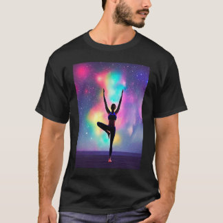 Yoga-Mädchen weibliche Sonnengruß-Meditation Chakr T-Shirt