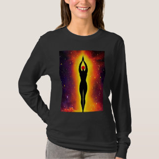 Yoga Mädchen Weibliche Sonnengruß-Meditation Chakr T-Shirt