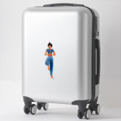 Yoga-Mädchen, Yoga-Kunst  Aufkleber (Koffer)