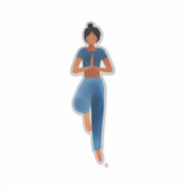 Yoga-Mädchen, Yoga-Kunst  Aufkleber (Vorderseite)