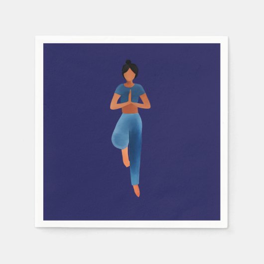 Yoga-Mädchen, Yoga-Kunst Serviette (Vorderseite)