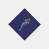 Yoga-Mädchen, Yoga-Kunst Serviette (Ecke)