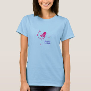 Yoga-Mädchentänzer-Pose-T - Shirt