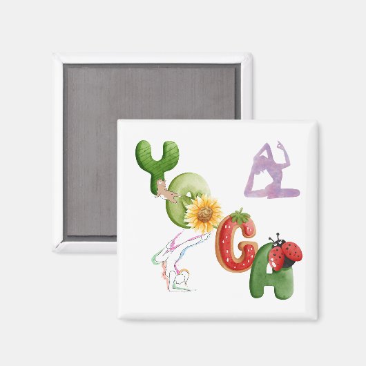 Yoga Magnet (Vorderseite/Rückseite)