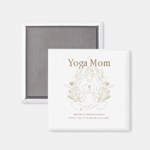 Yoga-Mama atmet durch die Mutterschaft Magnet