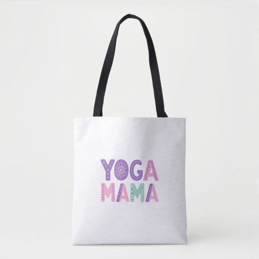 Yoga Mama Custom Foto Tote Bag Tasche (Vorderseite)