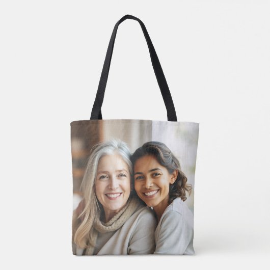 Yoga Mama Custom Foto Tote Bag Tasche (Rückseite)