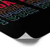 Yoga-Mama Lustiger geschichteter Text Mutter Mama Poster (Ecke)