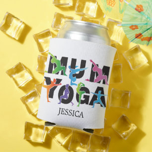 Yoga Mama Meditation Hobby Niedliche Mama Dosenkühler