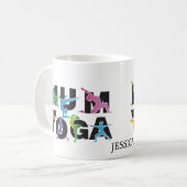 Yoga Mama Meditation Hobby Niedliche Mama Kaffeetasse (Vorderseite Links)