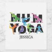 Yoga Mama Meditation Hobby Niedliche Mama Weinetikett (Einzelnes Label)