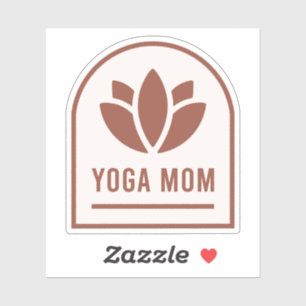 Yoga-Mama Mutter Lotusblume Boho-Ästhetik Aufkleber