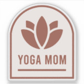 Yoga-Mama Mutter Lotusblume Boho-Ästhetik Aufkleber (Vorderseite)