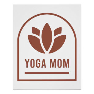 Yoga-Mama Mutter Lotusblume Boho-Ästhetik Poster