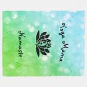 Yoga Mama Namaste Design Fleecedecke (Vorderseite (Horizontal))