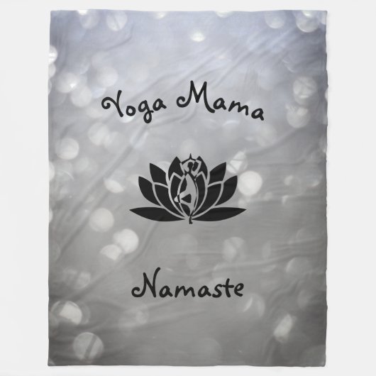 Yoga Mama Namaste Design Fleecedecke (Vorderseite)