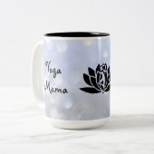 Yoga Mama Namaste Design Zweifarbige Tasse (Vorderseite Links)