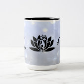 Yoga Mama Namaste Design Zweifarbige Tasse (Mittel)