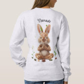 Yoga Mama niedlicher Hase Sweatshirt (Rückseite)